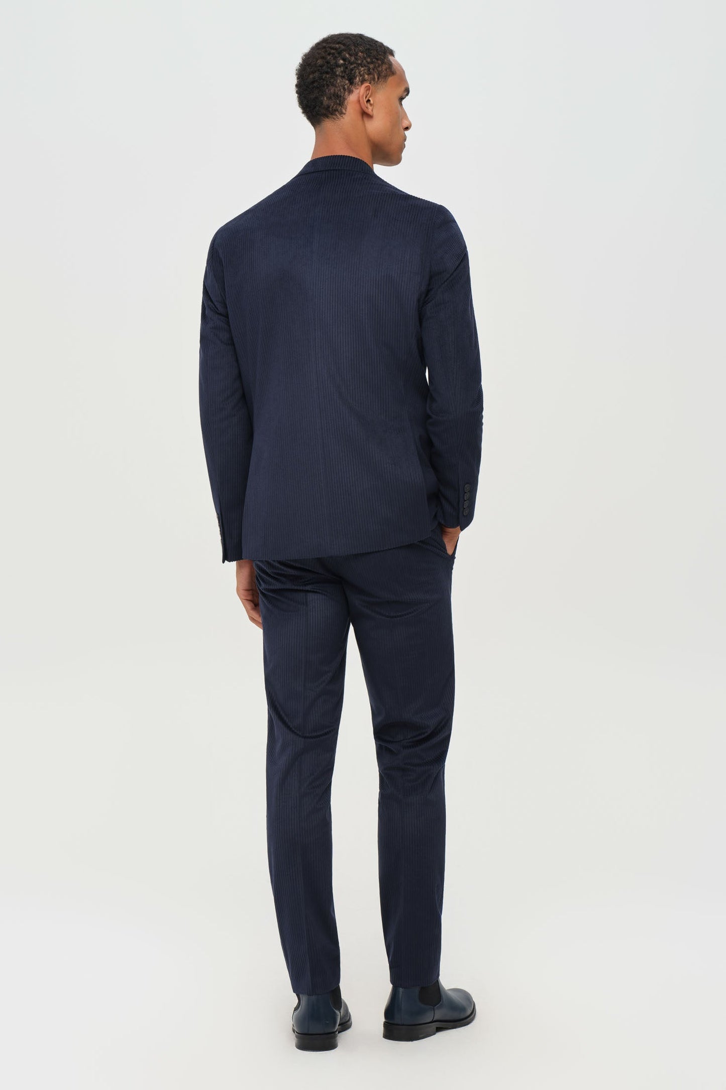 Men's Premium Corduroy Suit – Modern Tailored Stretch | Style 4079