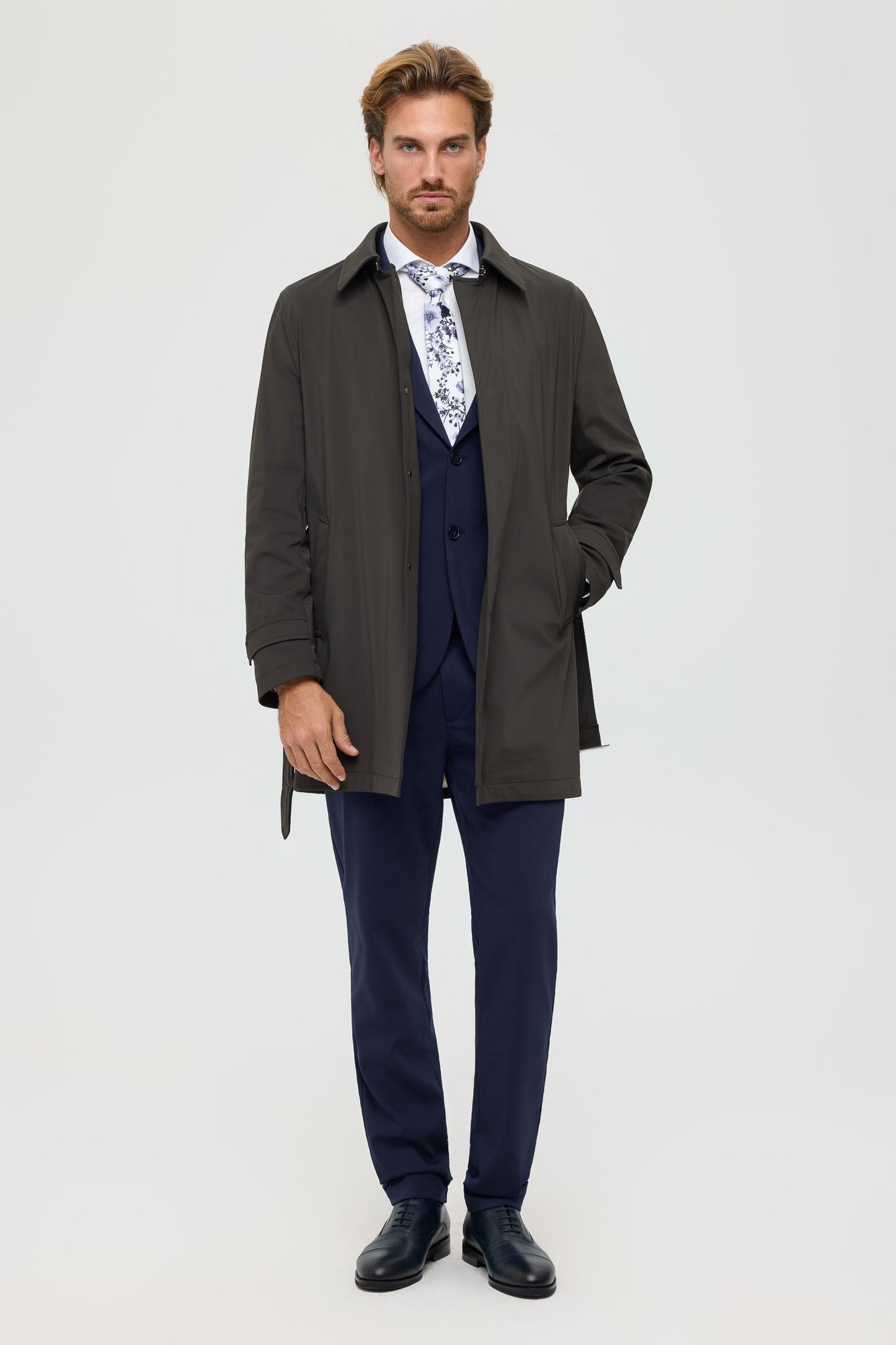 Men's Premium Trench Coat – Technical Stretch Fabric | Style 6064