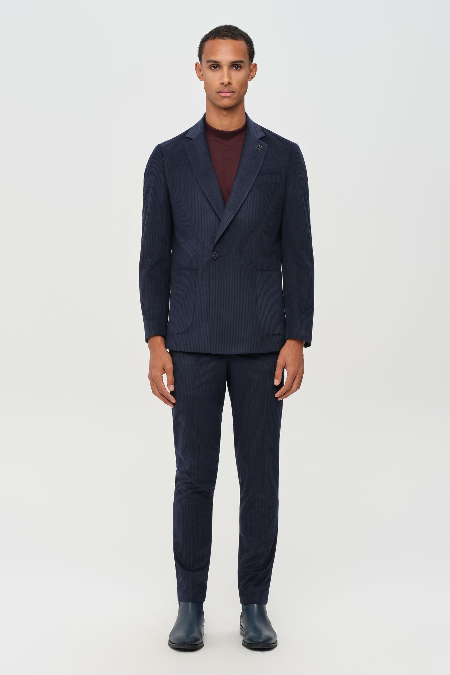 Men’s Premium Corduroy Suit – Modern Tailored Stretch | Style 4079