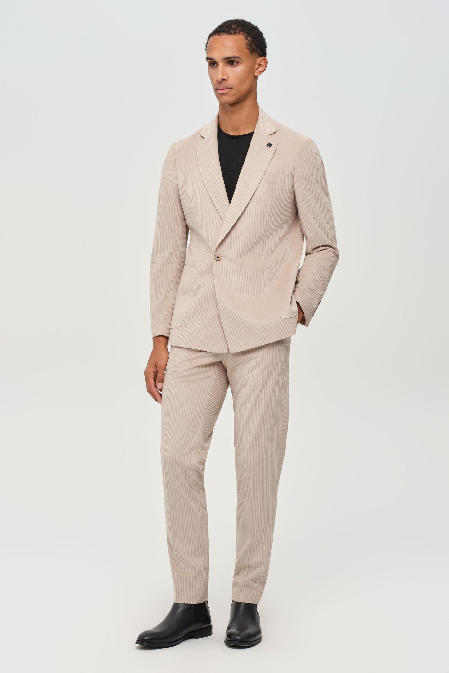 Men’s Premium Corduroy Suit – Modern Tailored Stretch | Style 4079
